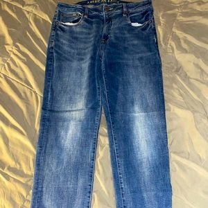 American Eagle Next Level Flex Original straight fit blue jeans.